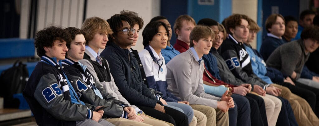 Students at Benedictine High School in Cleveland, Ohio during a school event