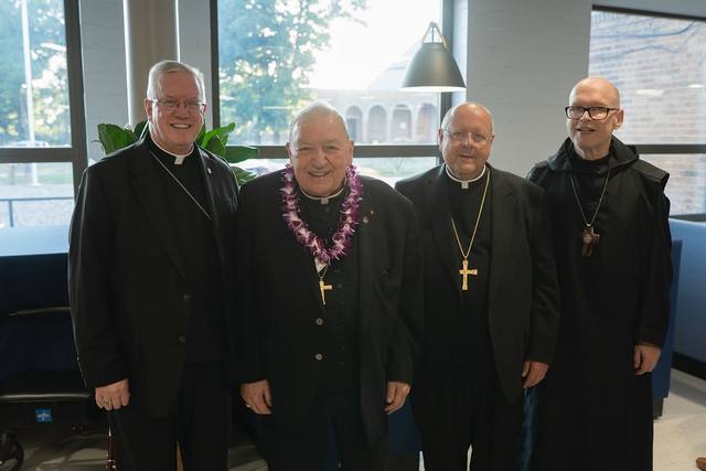 Bishop Roger Gries ‘54 was honored at this year’s St. Andrew Abbey Benefit to commemorate his Silver Jubilee-25 years as…